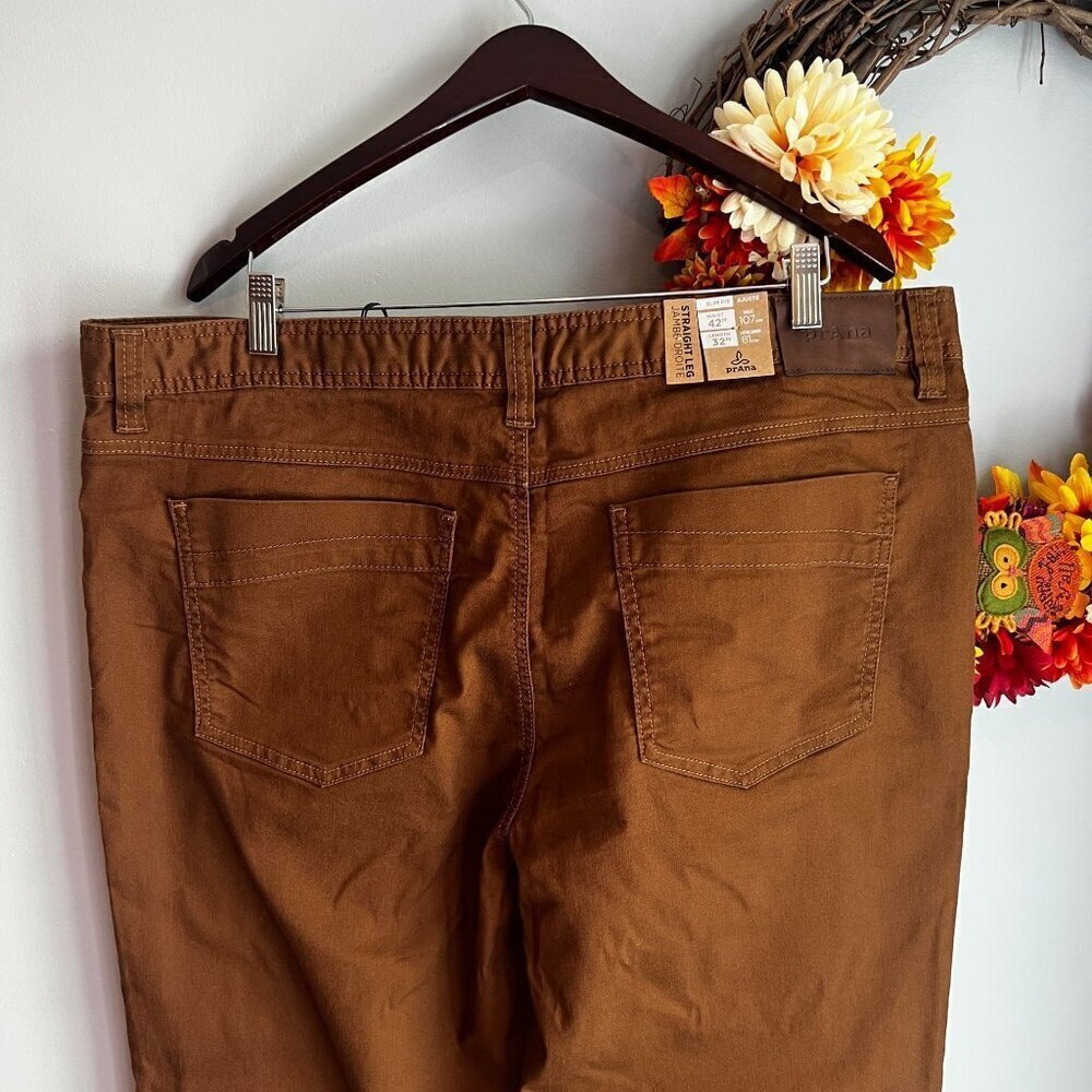 prAna Mens BRIDGER Slim Fit Stretch Jean 42"W 32" Inseam in Brown - Picture 6 of 11